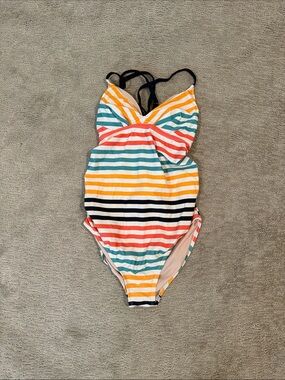 Isabel Maternity by Ingrid & Isabel Multicolor Striped Kids One-Piece Swimsuit